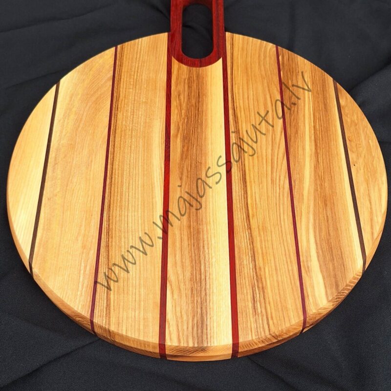 Garenšķiedras koka apaļš virtuves griežamais dēlis ”APALĪTIS”